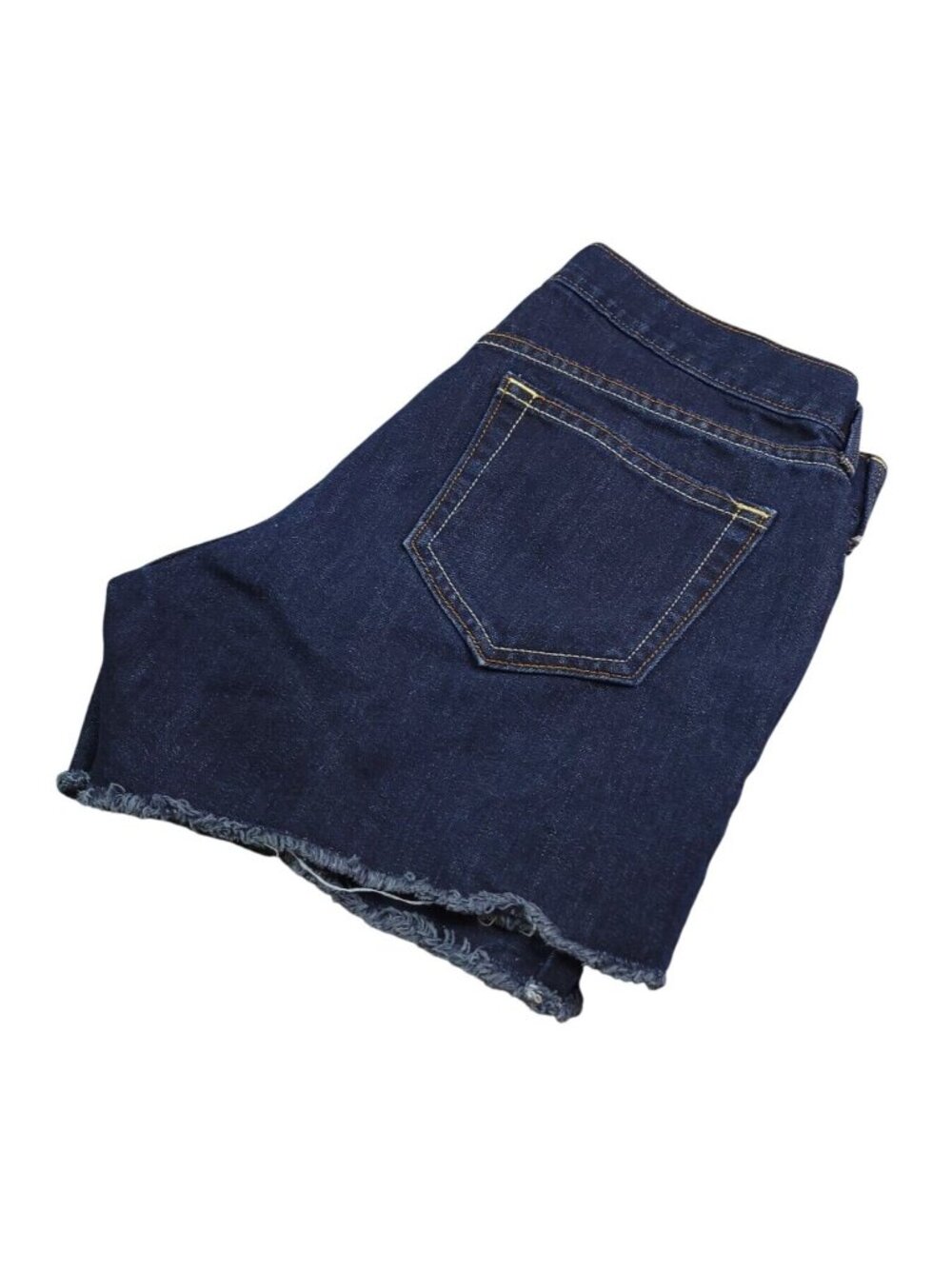Old Navy Womens Denim Shorts 4 Dark Wash Low Rise Frayed Hem Stretch